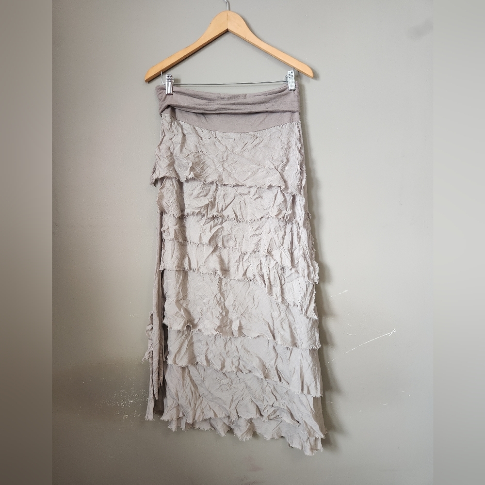 Chic Asymmetrical Cream Skirt